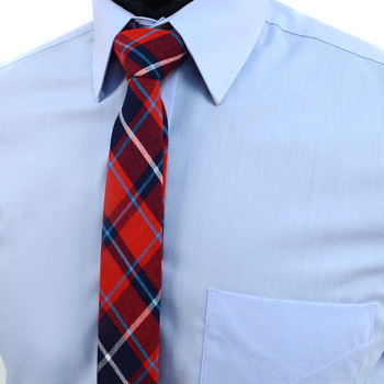 Men's Plaid Flannel 2.25" Cotton Slim Tie - MPPW1637 Men's Plaid Flannel 2.25" Cotton Slim Tie - MPPW1637