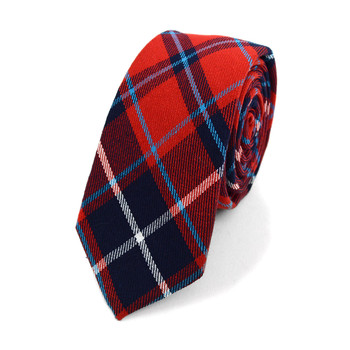 Men's Plaid Flannel 2.25" Cotton Slim Tie - MPPW1637
