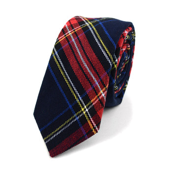 Men's Plaid Flannel 2.25" Cotton Slim Tie - MPPW1640 Men's Plaid Flannel 2.25" Cotton Slim Tie - MPPW1640