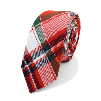 Men's Plaid Flannel 2.25" Cotton Slim Tie - MPPW1641 Men's Plaid Flannel 2.25" Cotton Slim Tie - MPPW1641