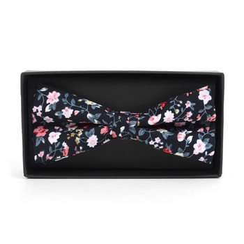 3pc Floral Wedding Cotton Banded Bow Tie - NFCB17121 3pc Floral Wedding Cotton Banded Bow Tie - NFCB17121