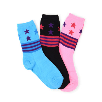 4-Packs (3 pairs/pack) Women's Stars-Stripes Novelty Socks EBC-426 4-Packs (3 pairs/pack) Women's Stars-Stripes Novelty Socks EBC-426