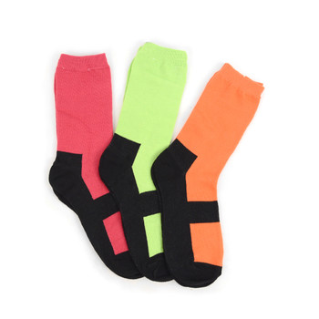 4-Packs (12 Pairs) Women's Solid Color with Black Bottom Socks EBC-646