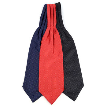 Dots Pattern Microfiber Poly Woven Ascot With Hooks - PPA1715