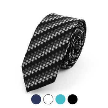 Geometric Microfiber Poly Woven 2.25" Slim Tie - MPWS5918