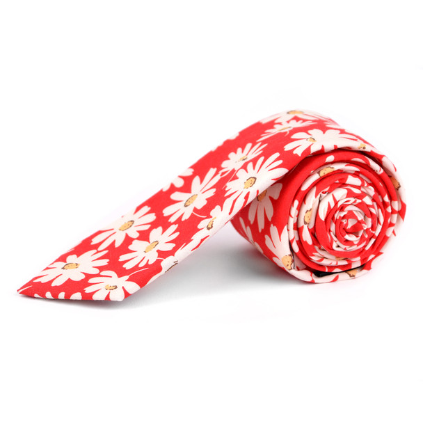 2.25" Daisy Cotton Slim Tie - NVC-DAISY