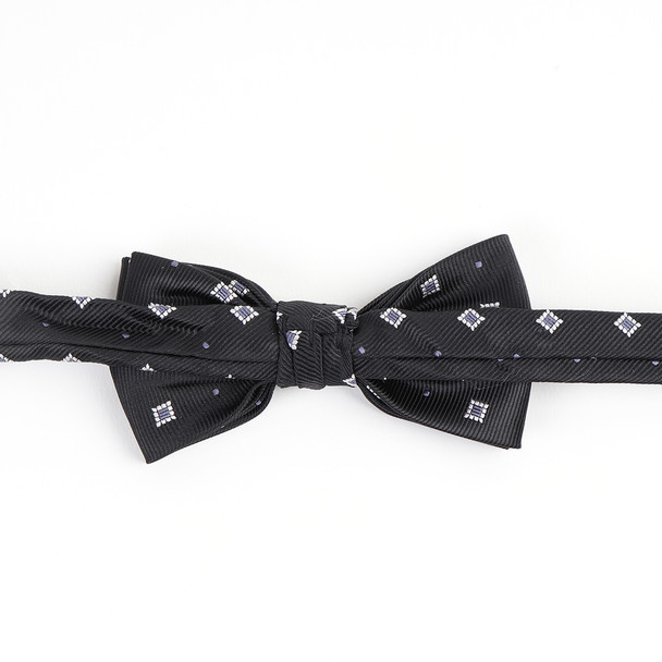 Boy's Black Clip-on Suspender & Dots Bow Tie Set - BSBS-BK2