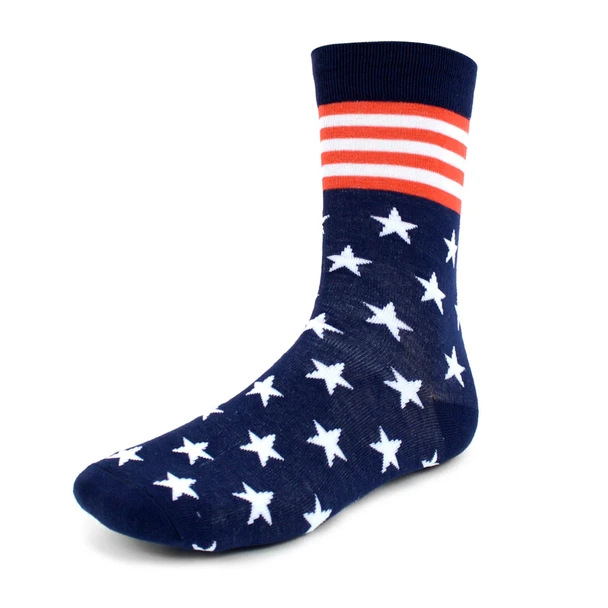 3 Pairs Pack Men's American Flag Novelty Socks - 3PKS-MAF
