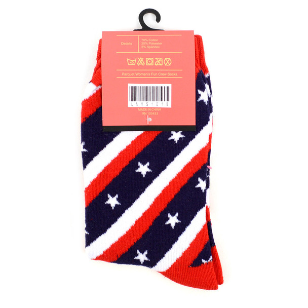 Women's American Flag Novelty Socks - LNVS1818