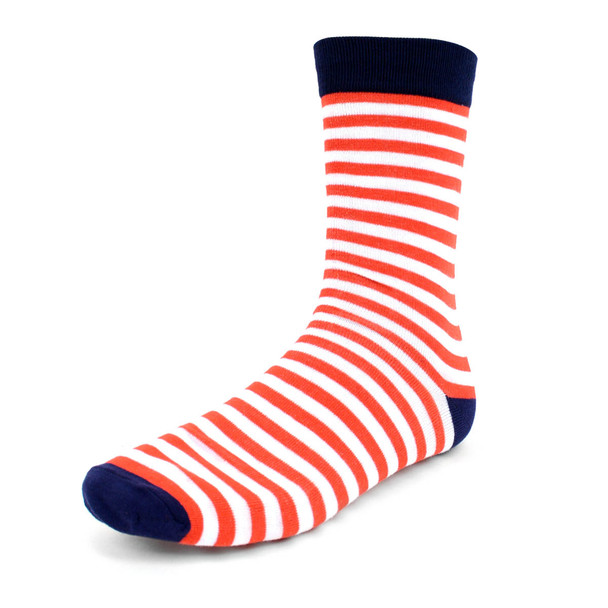 Men's red & White Stripes Novelty Socks - NVS1819