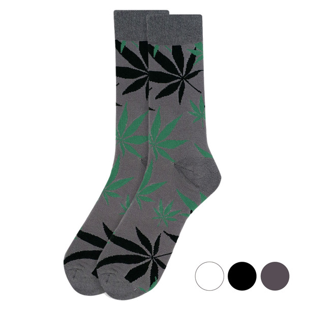 Weed Leaf Marijuana Novelty Crew Socks - NVS1801-05