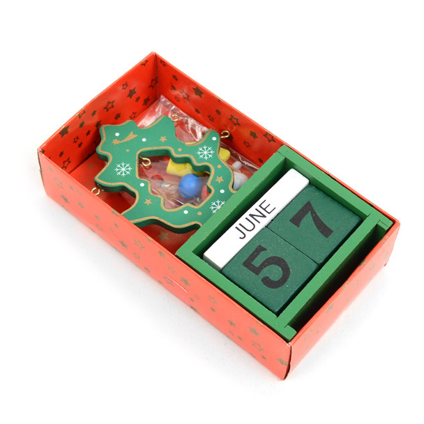 Christmas Tree Shape Wooden Calendar - XHDC5191