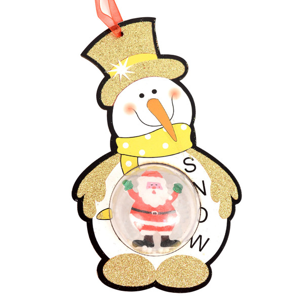 Snowman with Snow Dome Christmas Ornaments- XHDC5194