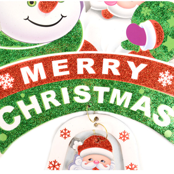 Merry Christmas Glittery Hanging Wall Décor - XHW5141