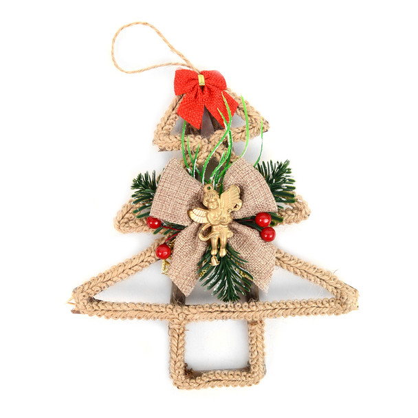 Christmas Tree Shape Twig Rustic Ornament - XMAO5229