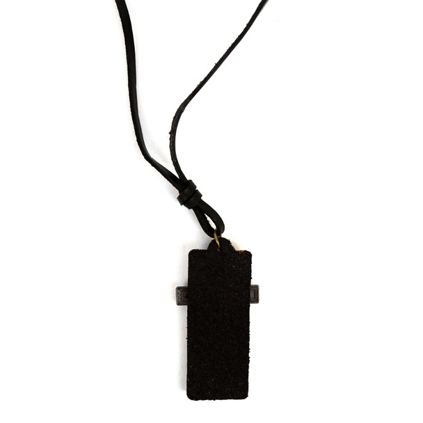 Vintage Unisex Religious Pendant Adjustable Leather Cord Necklace - NVNCK1005