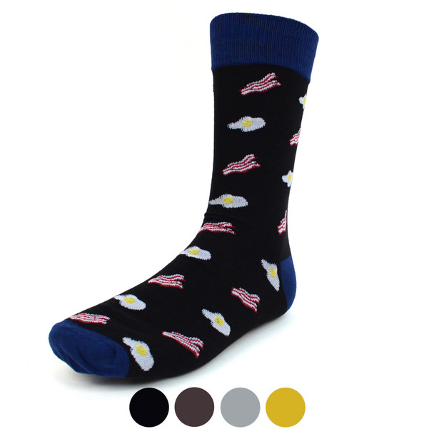 Men's Bacon & Eggs Novelty Socks - NVS19266