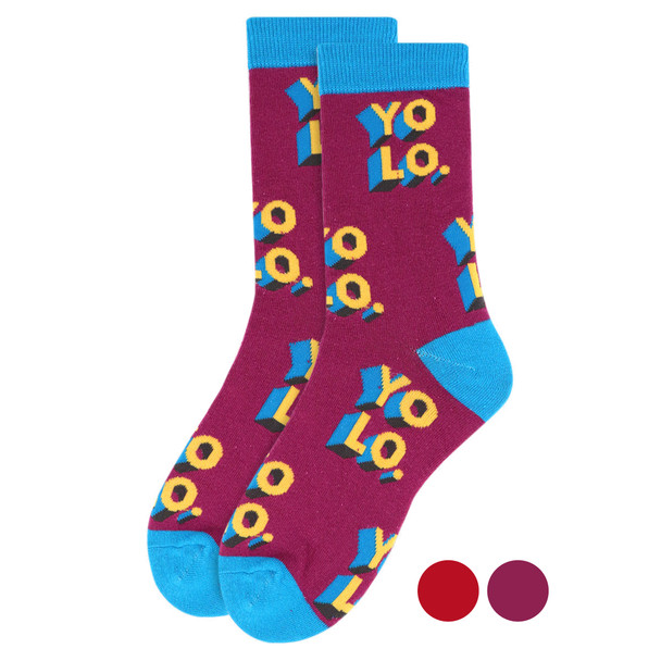 Women's "YOLO" Novelty Socks - LNVS1905