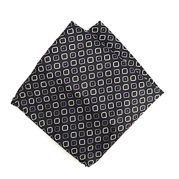 3pc Men's Black Clip-on Suspenders, Dots Bow Tie & Hanky Sets - FYBTHSU-BLK#8