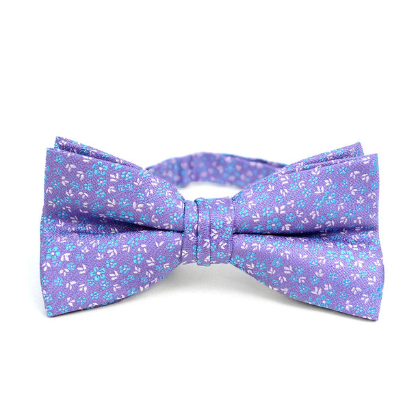 3pc Men's Lavender Clip-on Suspenders, Floral Bow Tie & Hanky Sets - FYBTHSU-LAV#1