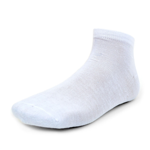 5 Pairs Men's Quarter Cut White Socks Pack - AK5PKASTD-WHT