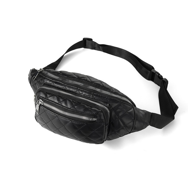 Ladies PU quilted waist fanny pack with adjustable strap- LFBG1846