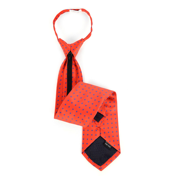 Men's Red Dots Zipper Tie - MPWZ-RD1