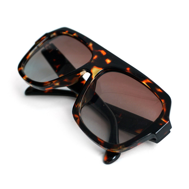 Ladie's Brown Tortoise Rectangular Sunglasses - LSG1008