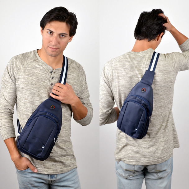 Navy Crossbody Shoulder Sling Bag - FBG1843