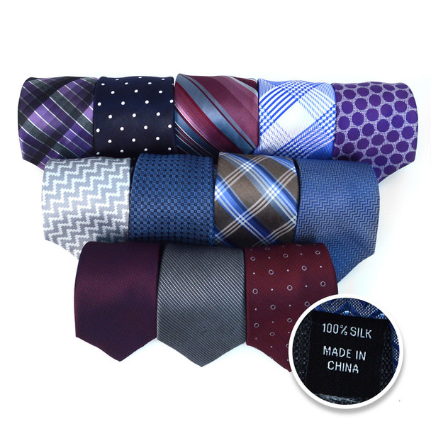 [36pc] 100% Silk Designer Quality Ties Random Assorted Pack- PW36