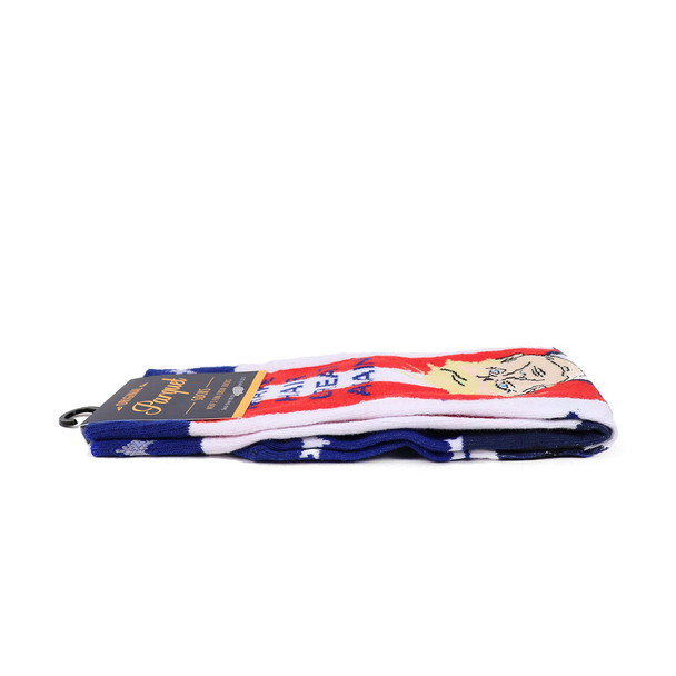 Men's Donald Trump "MAKE HAIR GREAT AGAIN" American Flag Novelty Socks