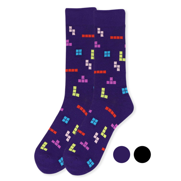 Men's Novelty Tetris Game Socks