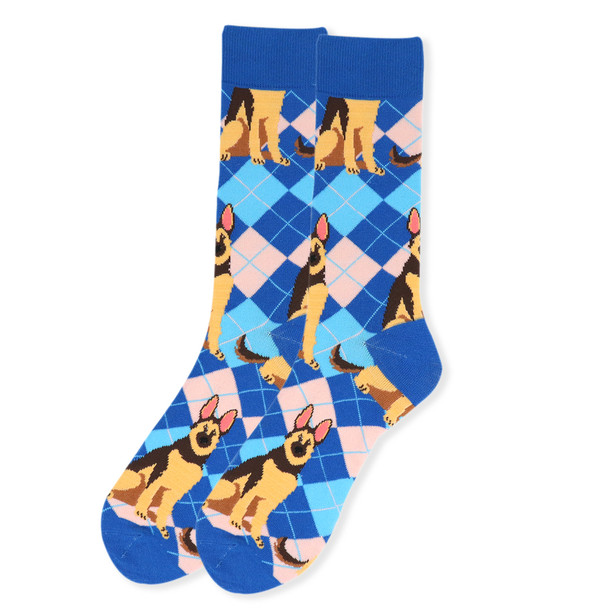 Men's Novelty Argyle Dosg Socks