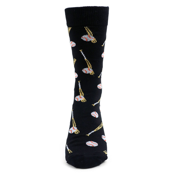 Women's Baseball Novelty Socks - LNVS1907-BK
