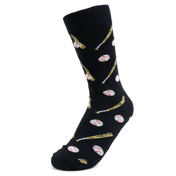 Women's Baseball Novelty Socks - LNVS1907-BK