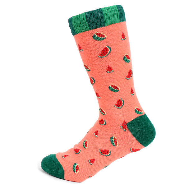 Women's Watermelon Novelty Socks - LNVS19502-GRN