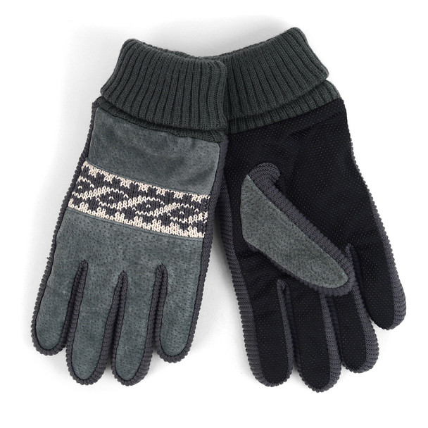 Men's Genuine Leather Non-Slip Grip Winter Gloves with Soft Acrylic Lining MWG03