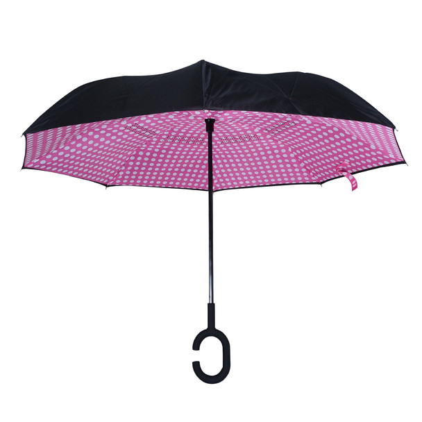 Pink Small Polka Dot Double Layer Inverted Umbrella - UM18063
