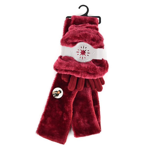 Women's Faux Fur and Fleece Winter Set - WNSET61