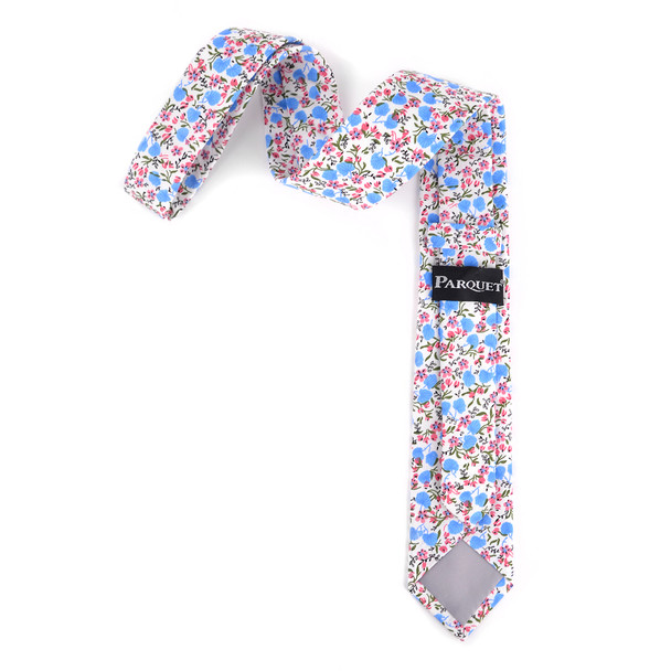 2.25" Floral Cotton Slim Tie - NVC-FLORAL5