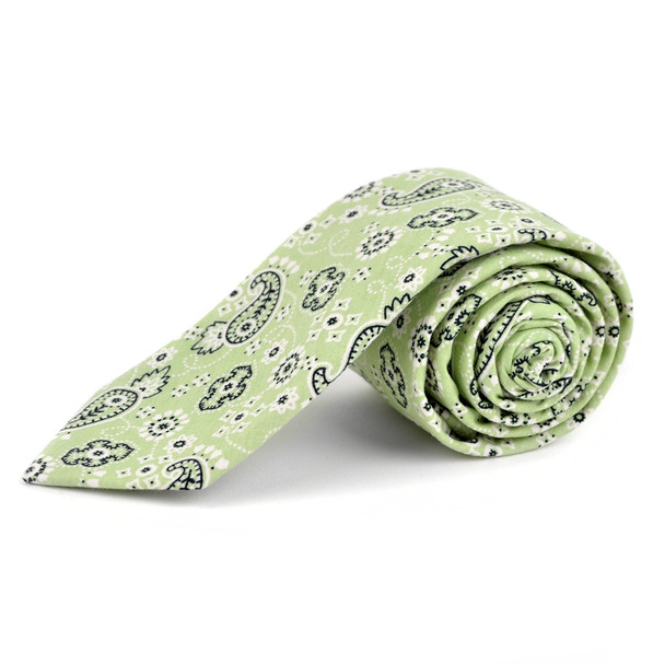 2.25" Paisley Cotton Slim Tie - NVC-PAISLEY