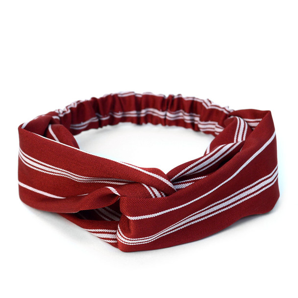 12pc Assorted Ladies Criss Cross Red Summer Headbands - 12EHB1004-RD