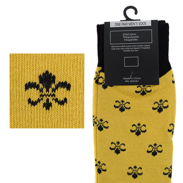 6pairs Men's Cotton Fleur-de-lis Socks FLS01