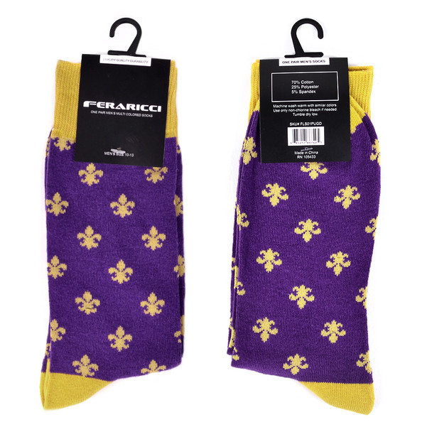 6pairs Men's Cotton Fleur-de-lis Socks FLS01