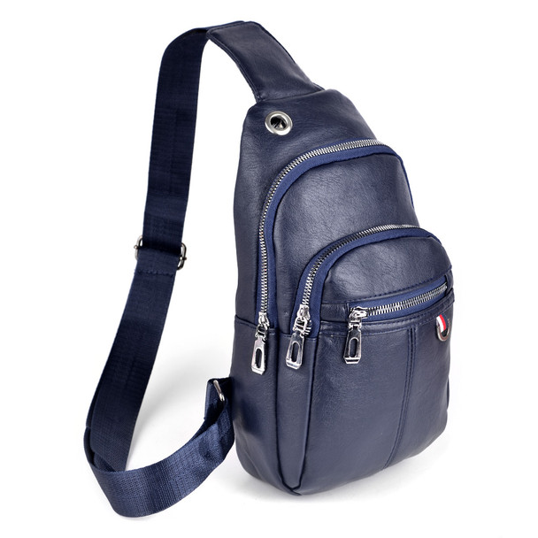 PU Leather Navy Crossbody Sling Bag - FBG1832-NV