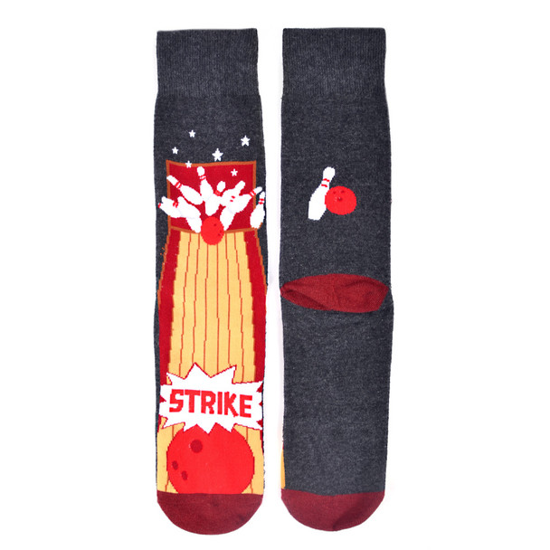 Men's Bowling STRIKE Novelty Socks - NVS19572-CHAR