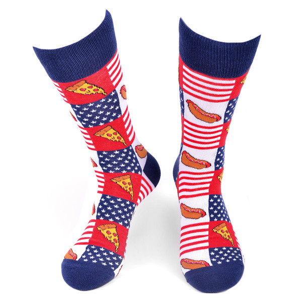 Men's Hot Dog & Pizza Novelty Socks - NVS19564