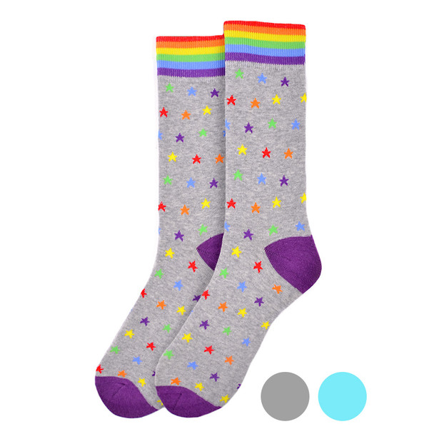 Men's Rainbow Stars Novelty Socks - NVS19580