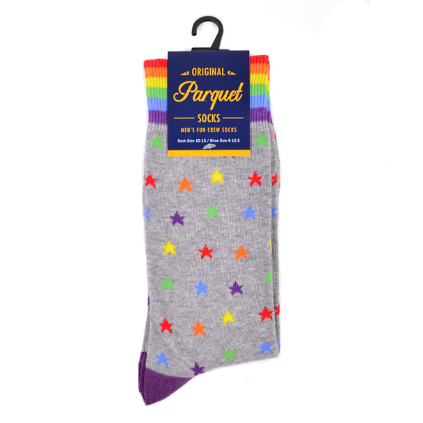 Men's Rainbow Stars Novelty Socks - NVS19580