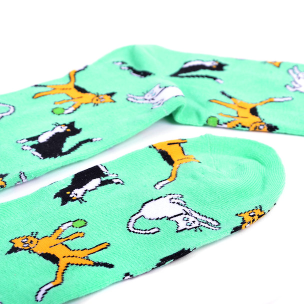Men's Playful Cats Novelty Socks - NVS19548-TQ